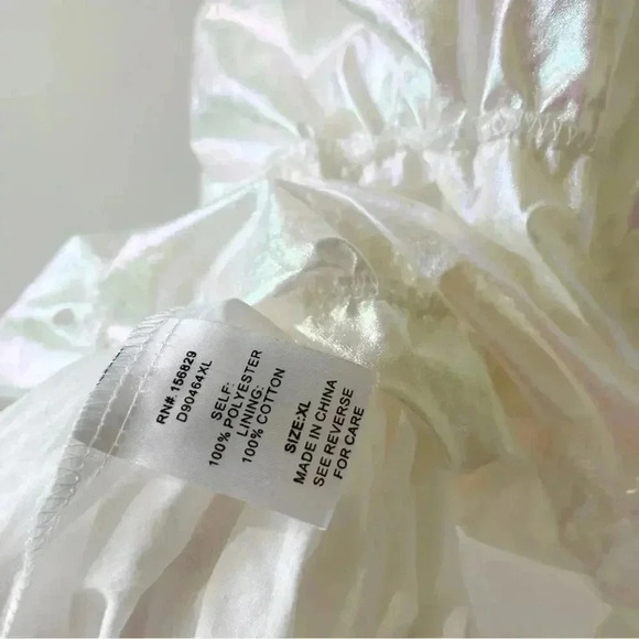 White Birch Black Label Flutter Sleeve Smocked Dress Size XL White EUC - Picture 13 of 15